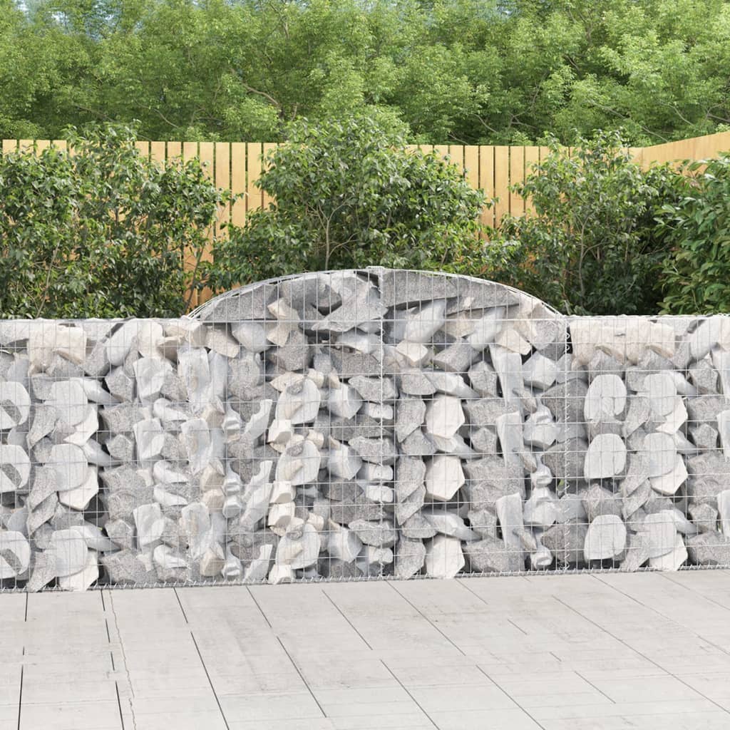 Arched Gabion Baskets 11 pcs 300x30x100/120 cm Galvanised Iron