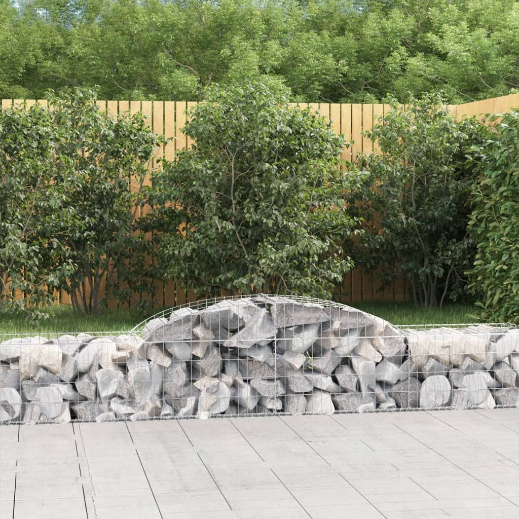Arched Gabion Baskets 10 pcs 300x50x40/60 cm Galvanised Iron