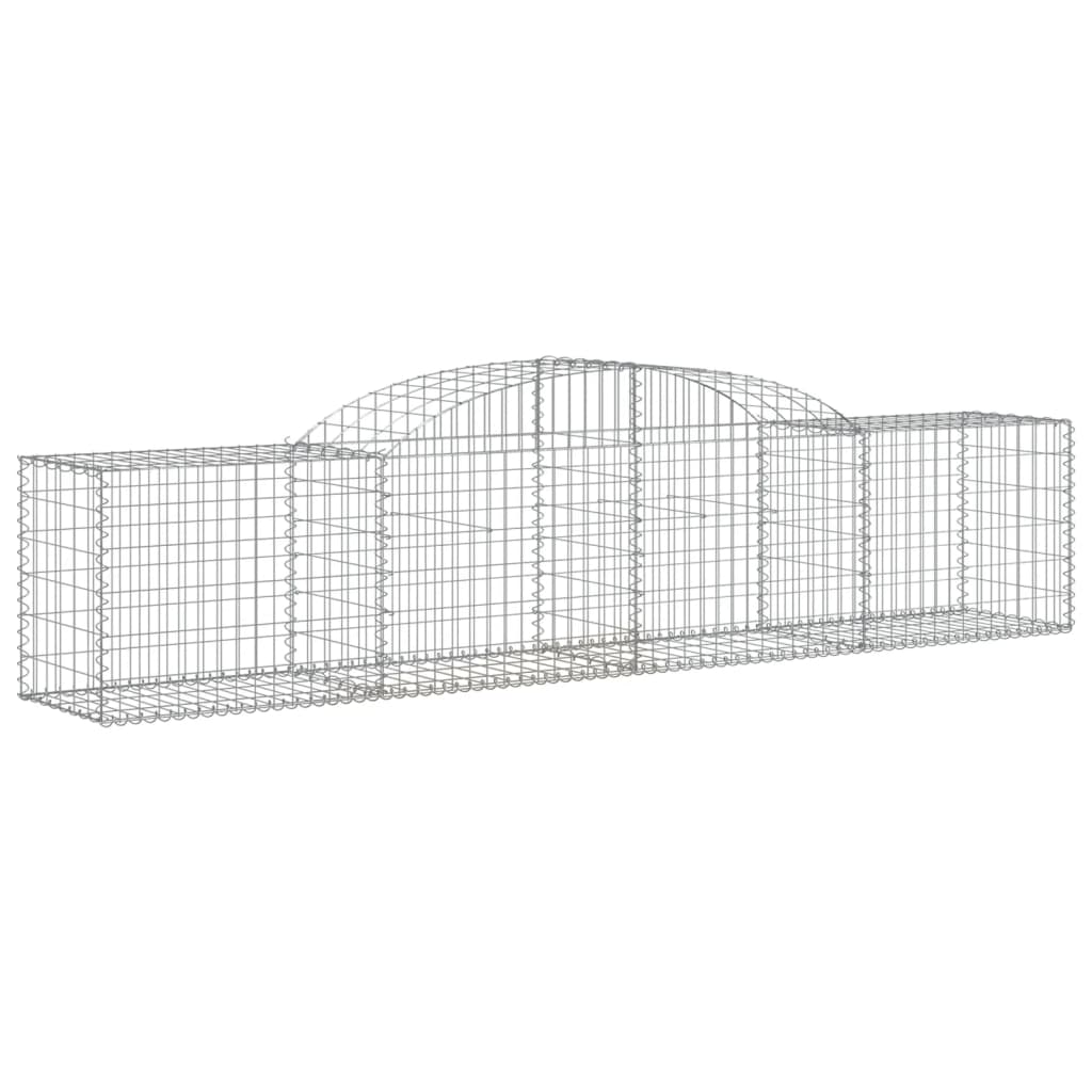 Arched Gabion Baskets 3 pcs 300x50x60/80 cm Galvanised Iron