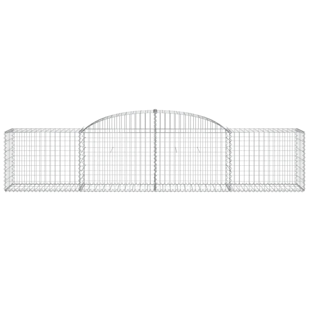 Arched Gabion Baskets 7 pcs 300x50x60/80 cm Galvanised Iron