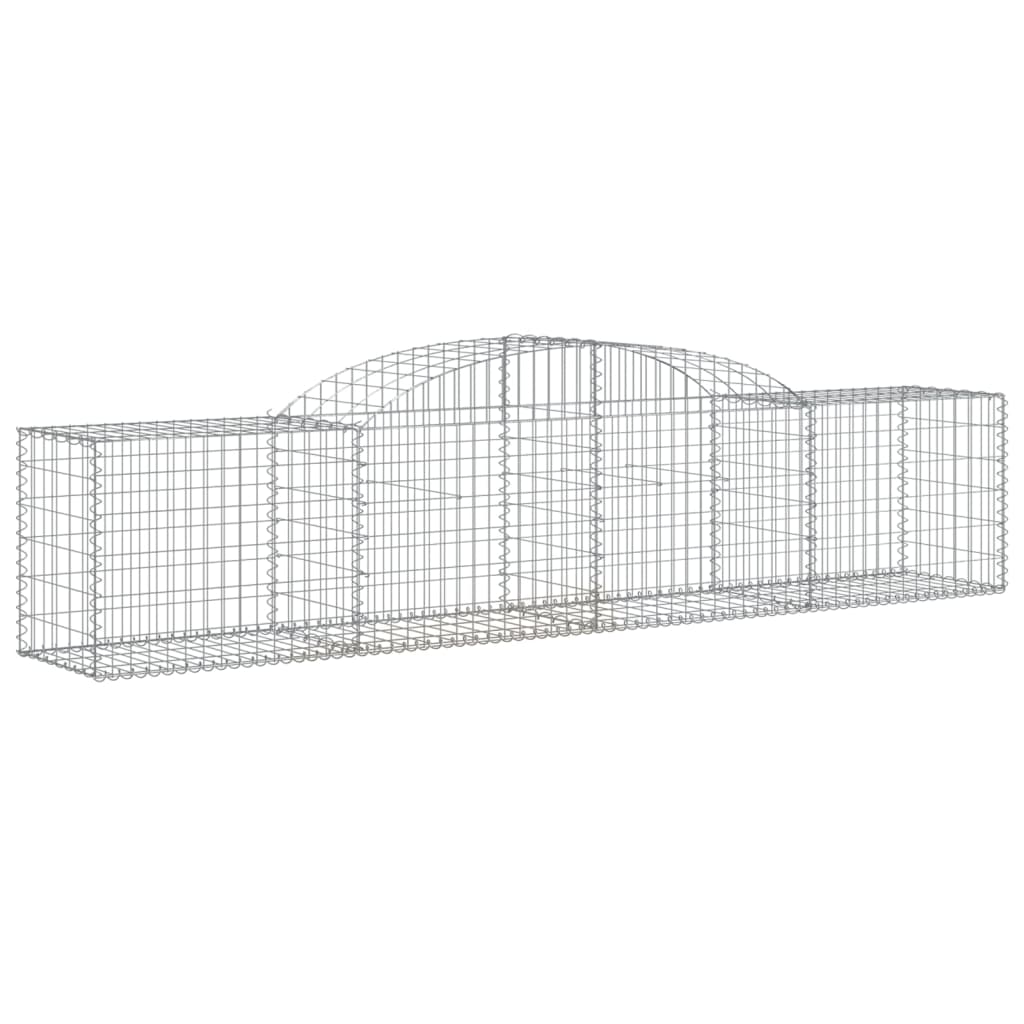 Arched Gabion Baskets 11 pcs 300x50x60/80 cm Galvanised Iron