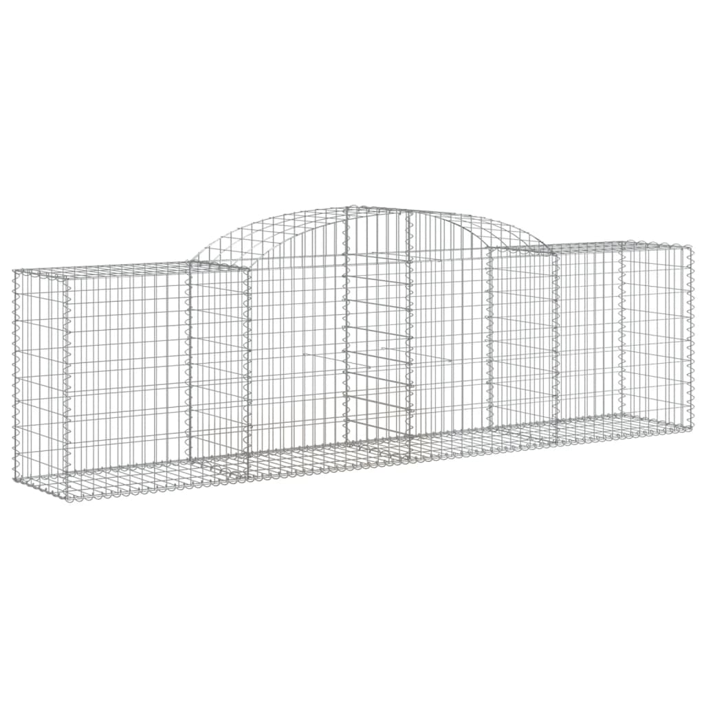 Arched Gabion Baskets 3 pcs 300x50x80/100 cm Galvanised Iron