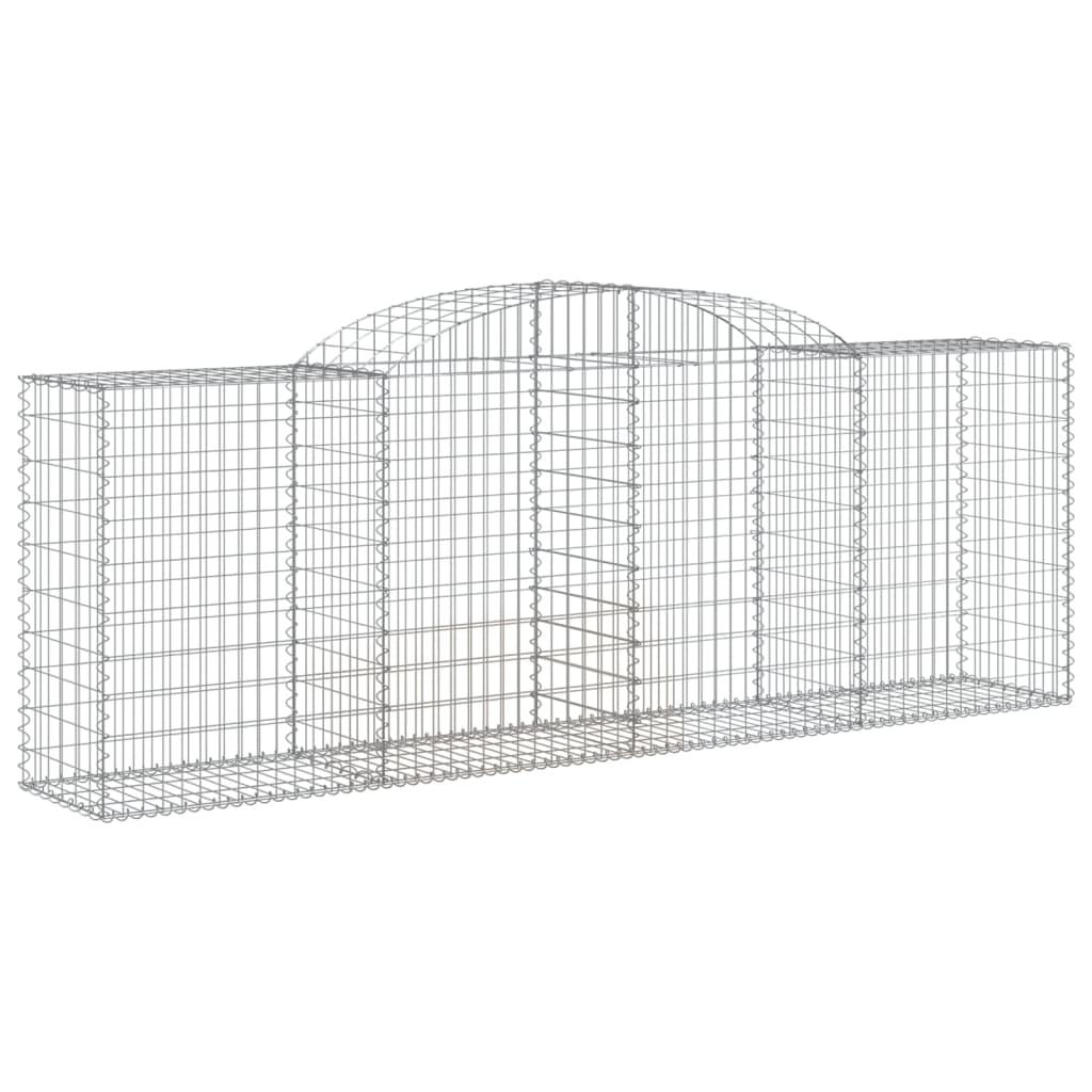 Arched Gabion Baskets 4 pcs 300x50x100/120 cm Galvanised Iron