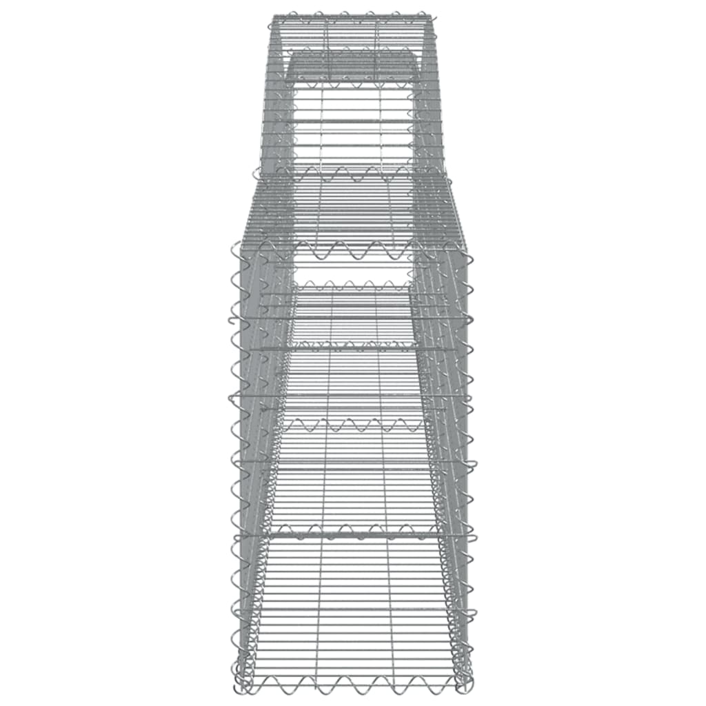 Arched Gabion Baskets 7 pcs 400x30x60/80 cm Galvanised Iron