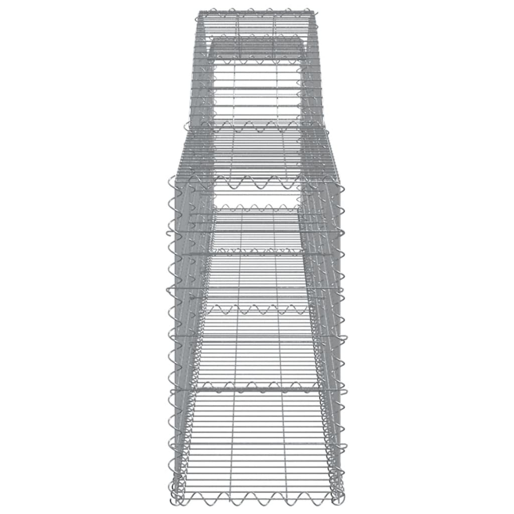 Arched Gabion Baskets 8 pcs 400x30x60/80 cm Galvanised Iron