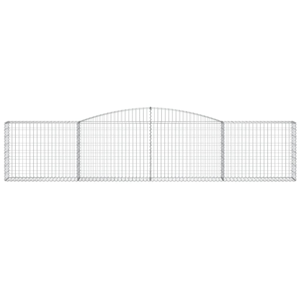 Arched Gabion Baskets 2 pcs 400x30x80/100 cm Galvanised Iron