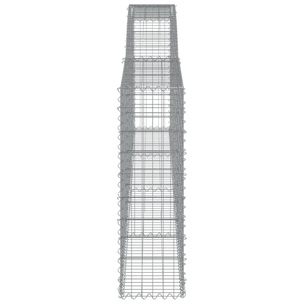 Arched Gabion Baskets 6 pcs 400x30x100/120 cm Galvanised Iron