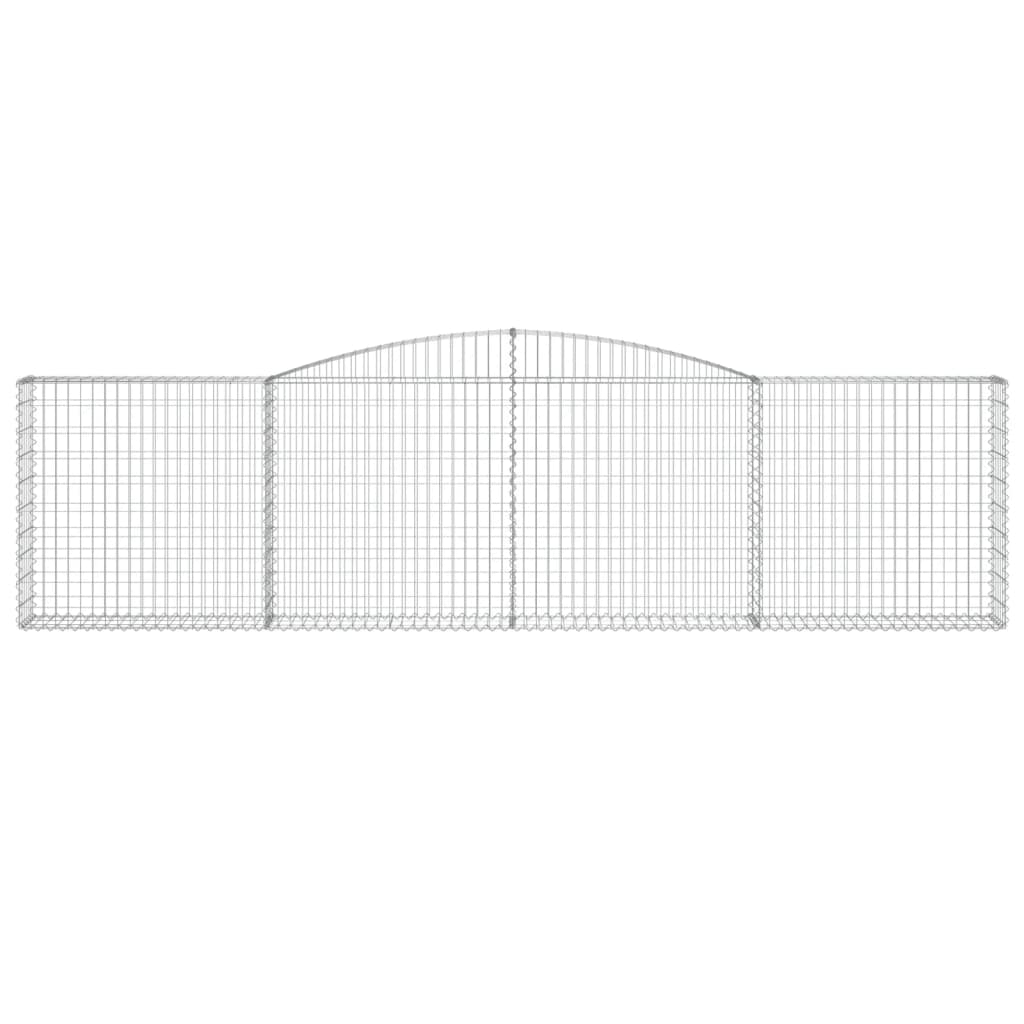 Arched Gabion Baskets 7 pcs 400x30x100/120 cm Galvanised Iron