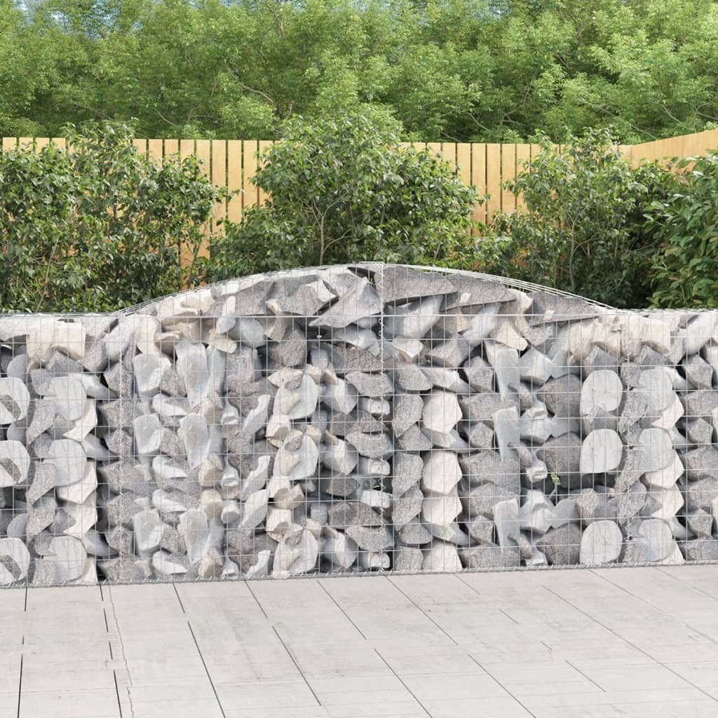 Arched Gabion Baskets 10 pcs 400x50x100/120 cm Galvanised Iron