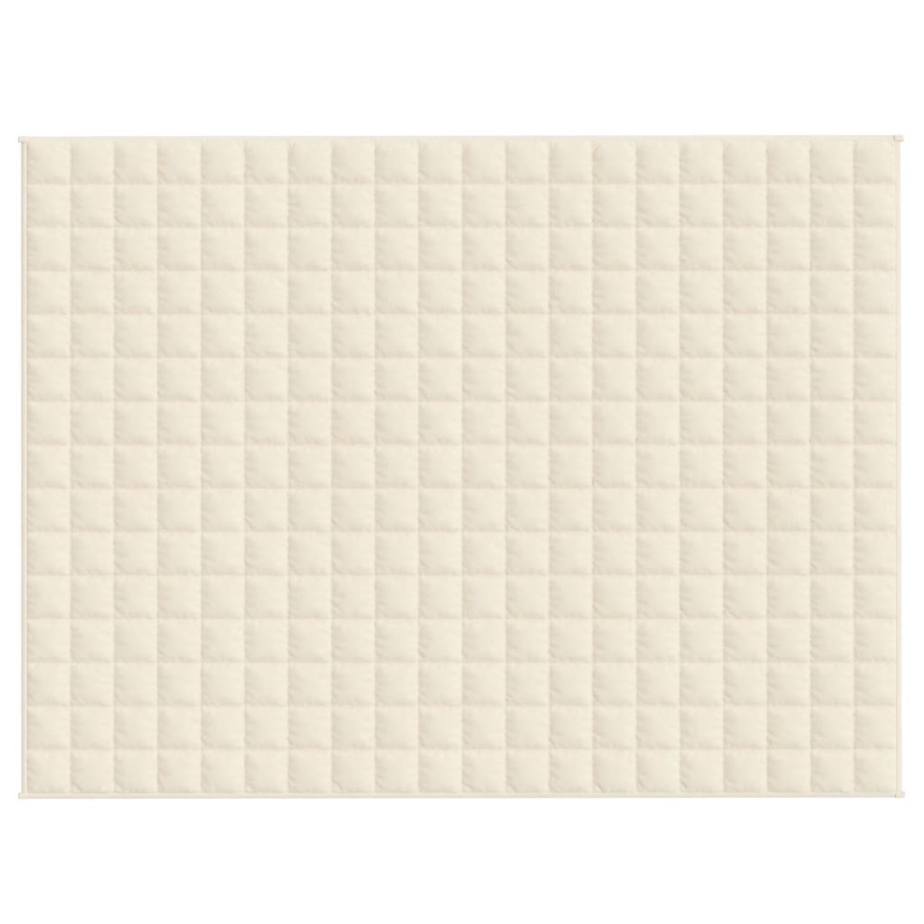 Weighted Blanket Light Cream 150x200 cm 11 kg Fabric