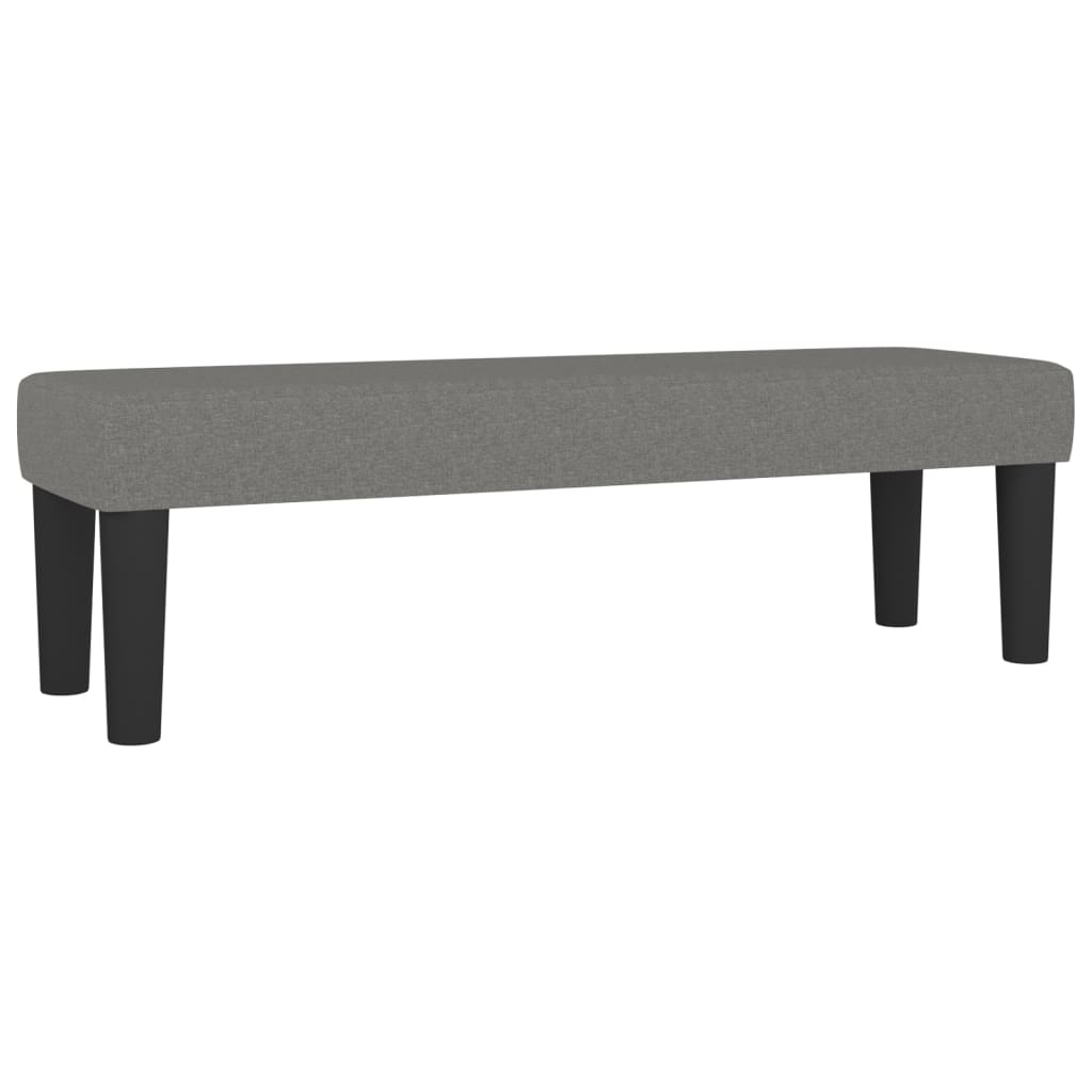 Box Spring Bed with Mattress Dark Grey 137x190 cm Double Fabric