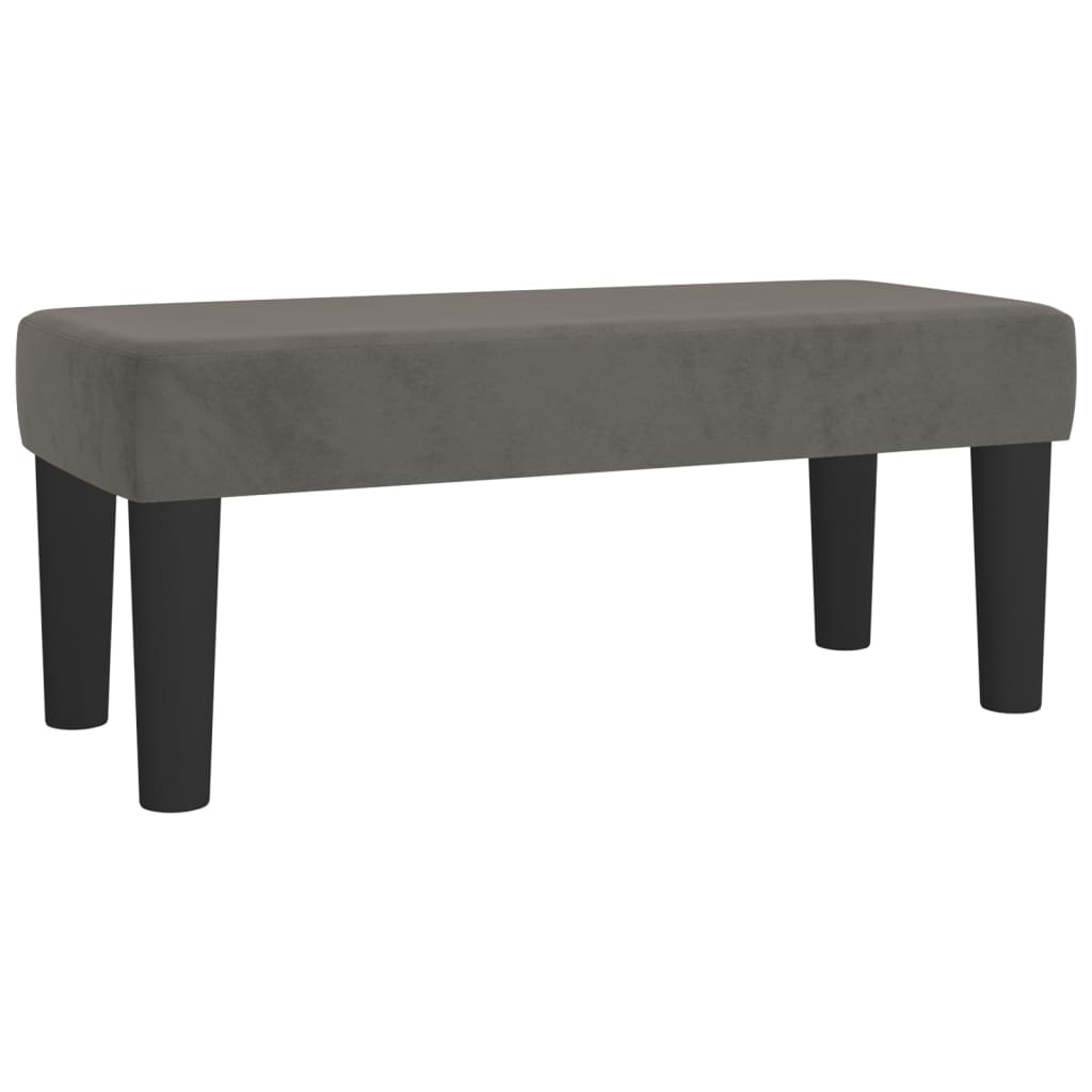 Box Spring Bed with Mattress Dark Grey 107x203 cm King Single Velvet