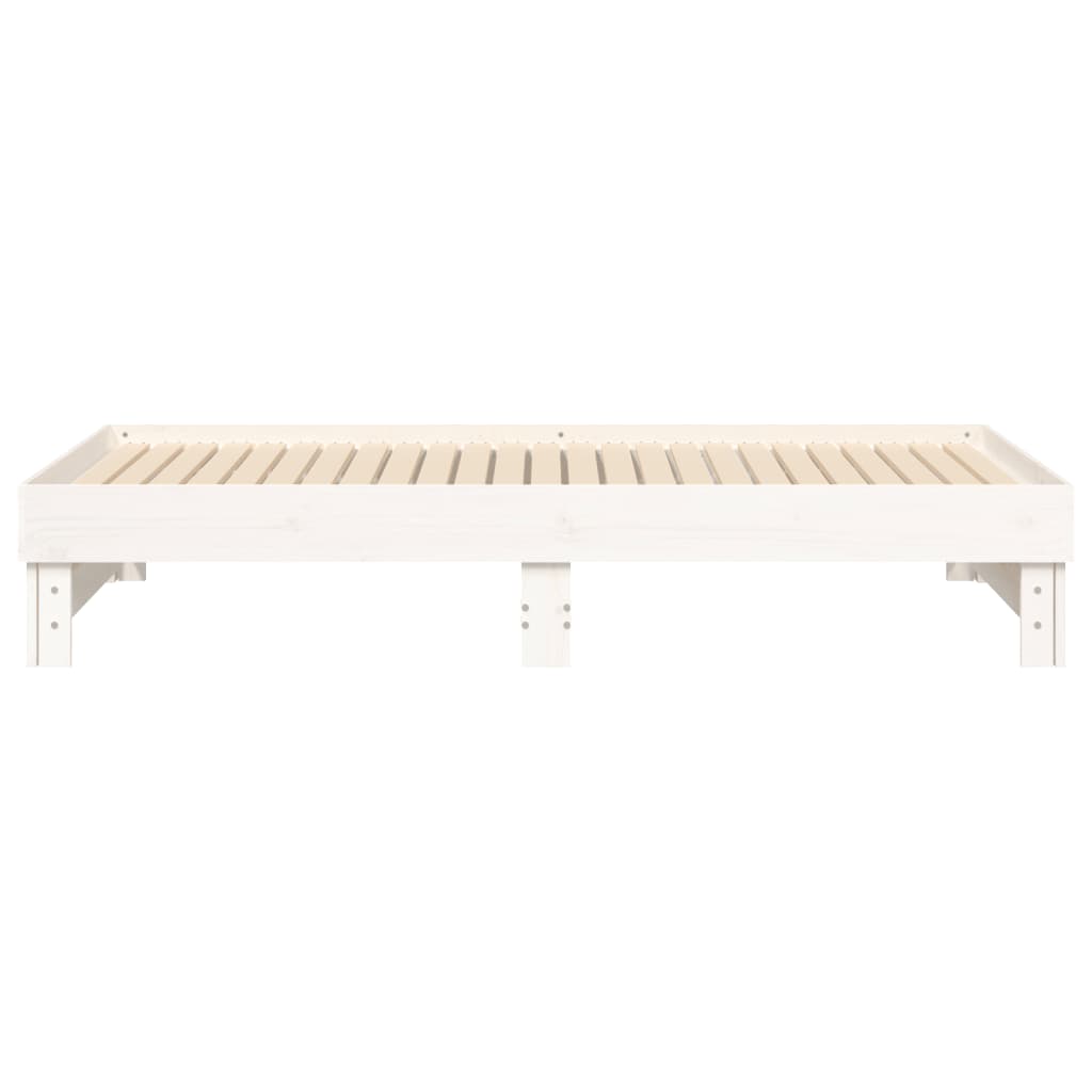 Pull-out Day Bed without Mattress White 2x(90x190) cm