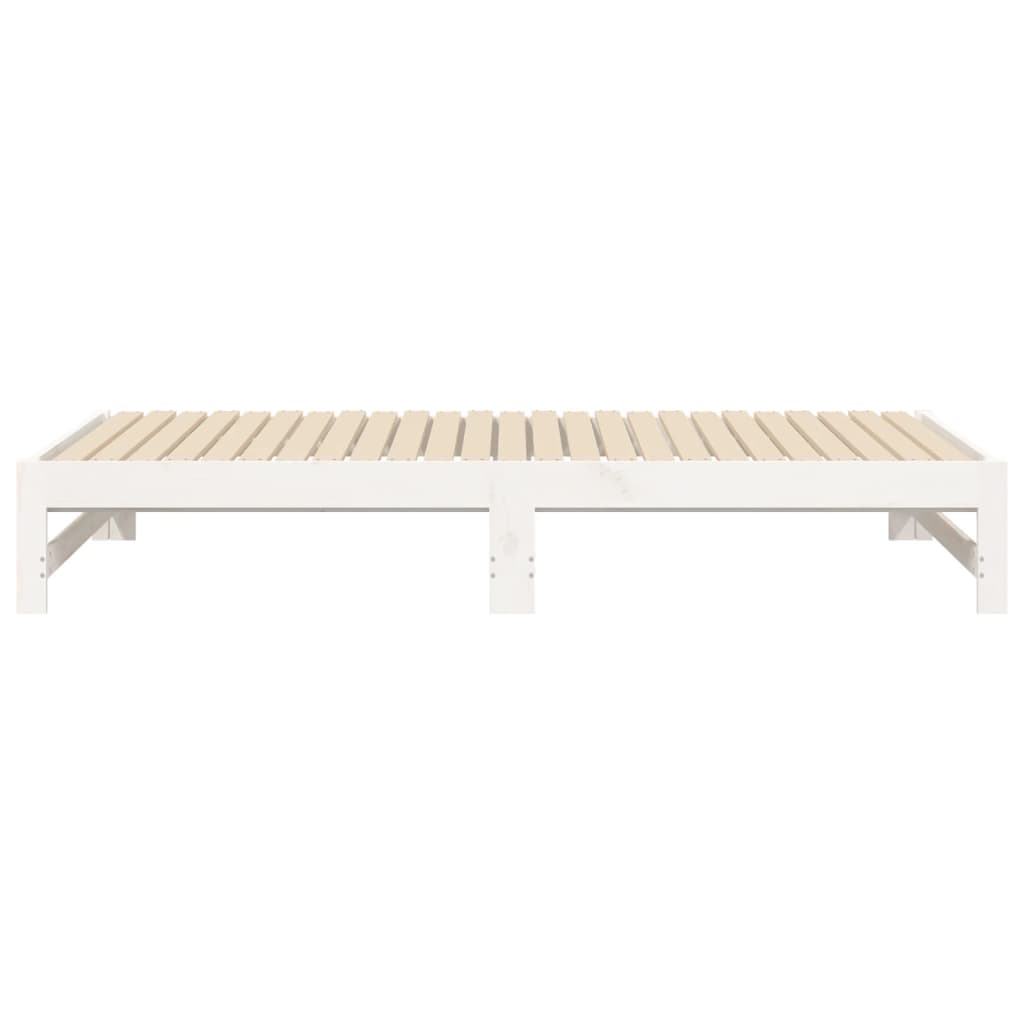 Pull-out Day Bed without Mattress White 2x(90x190) cm