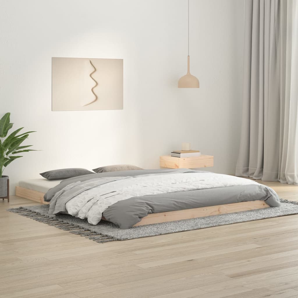 Bed Frame without Mattress 150x200 cm Solid Wood Pine