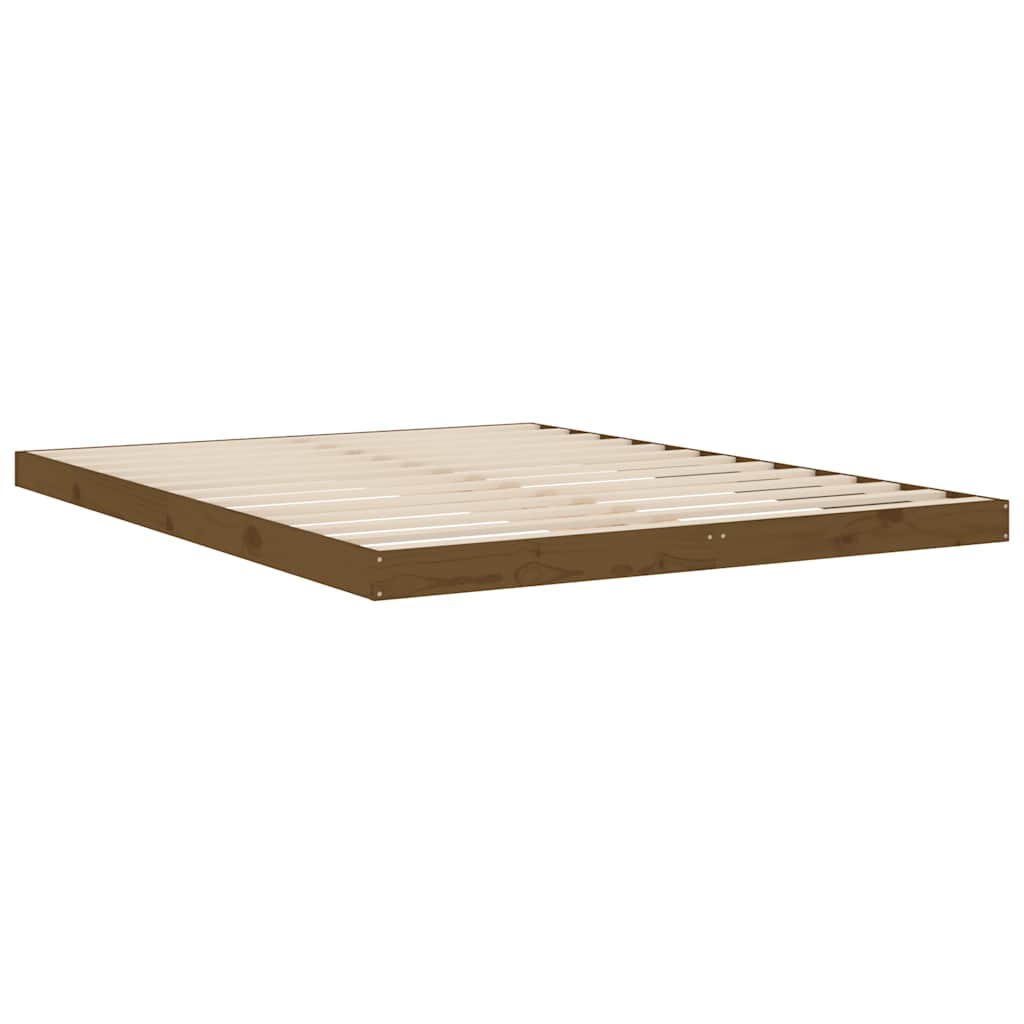 Bed Frame without Mattress Honey Brown 150x200 cm