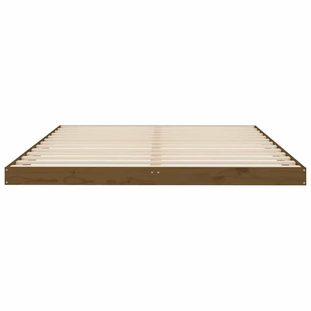 Bed Frame without Mattress Honey Brown 150x200 cm