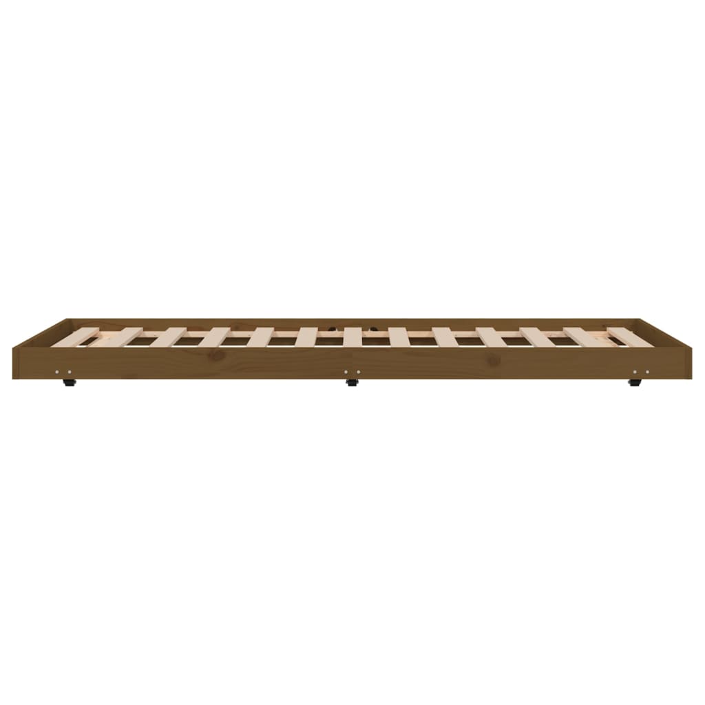 Bed Frame without Mattress Honey Brown 90x190 cm Solid Wood Pine