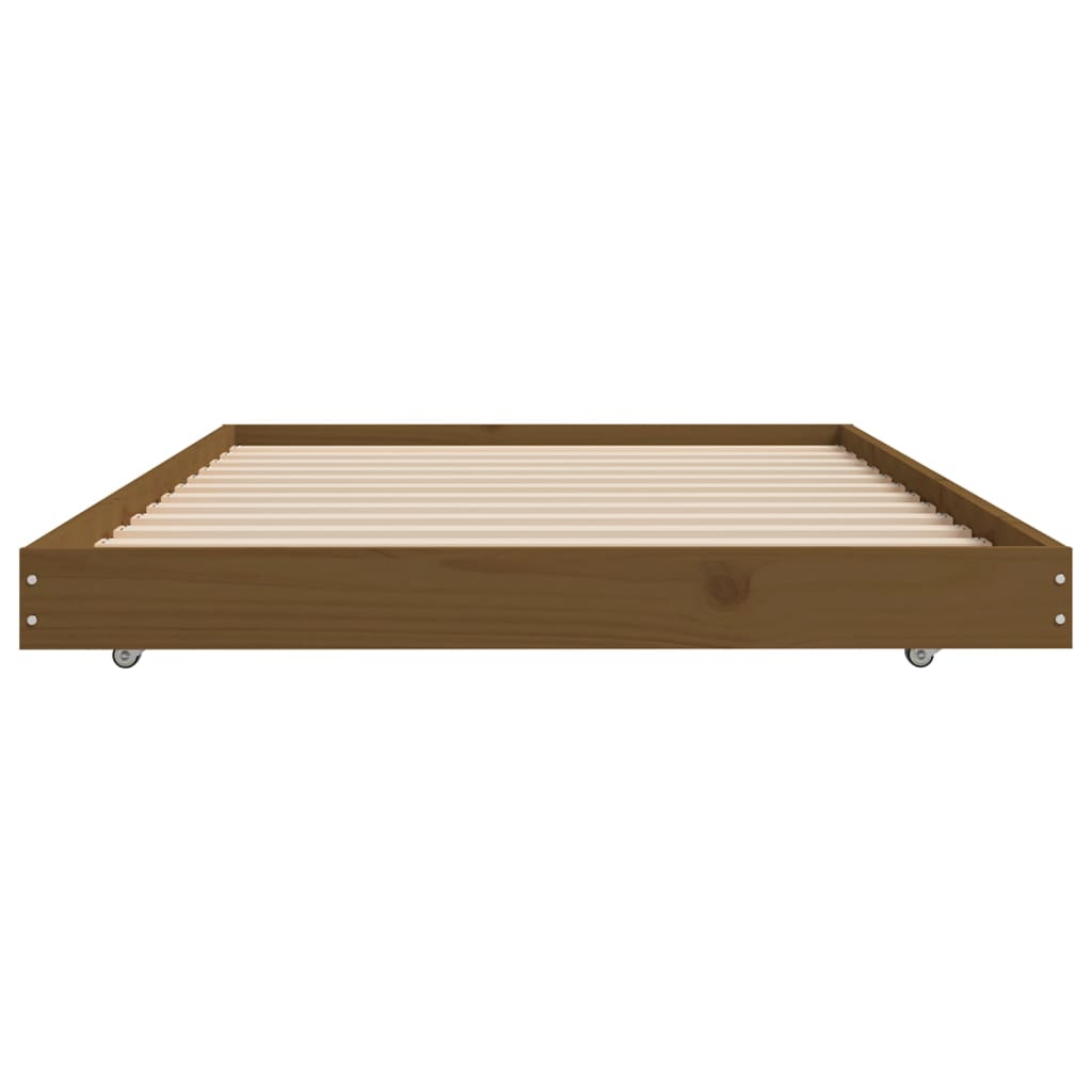 Bed Frame without Mattress Honey Brown 90x190 cm Solid Wood Pine