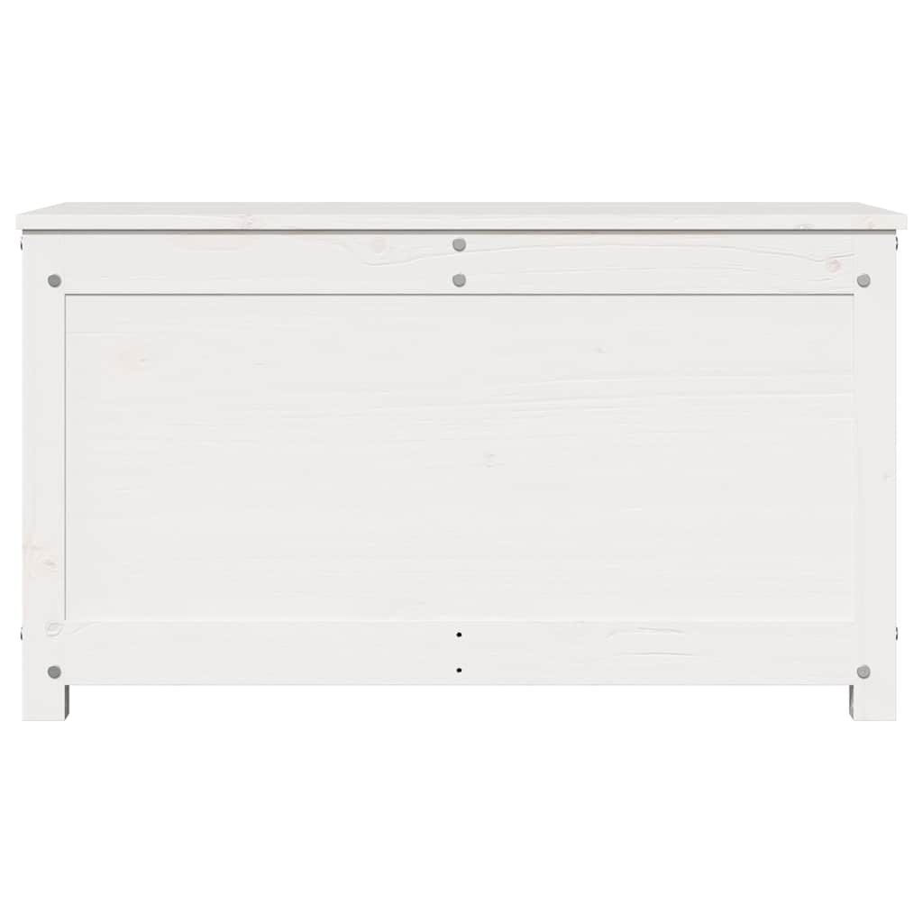 Storage Box White 80x40x45.5 cm Solid Wood Pine