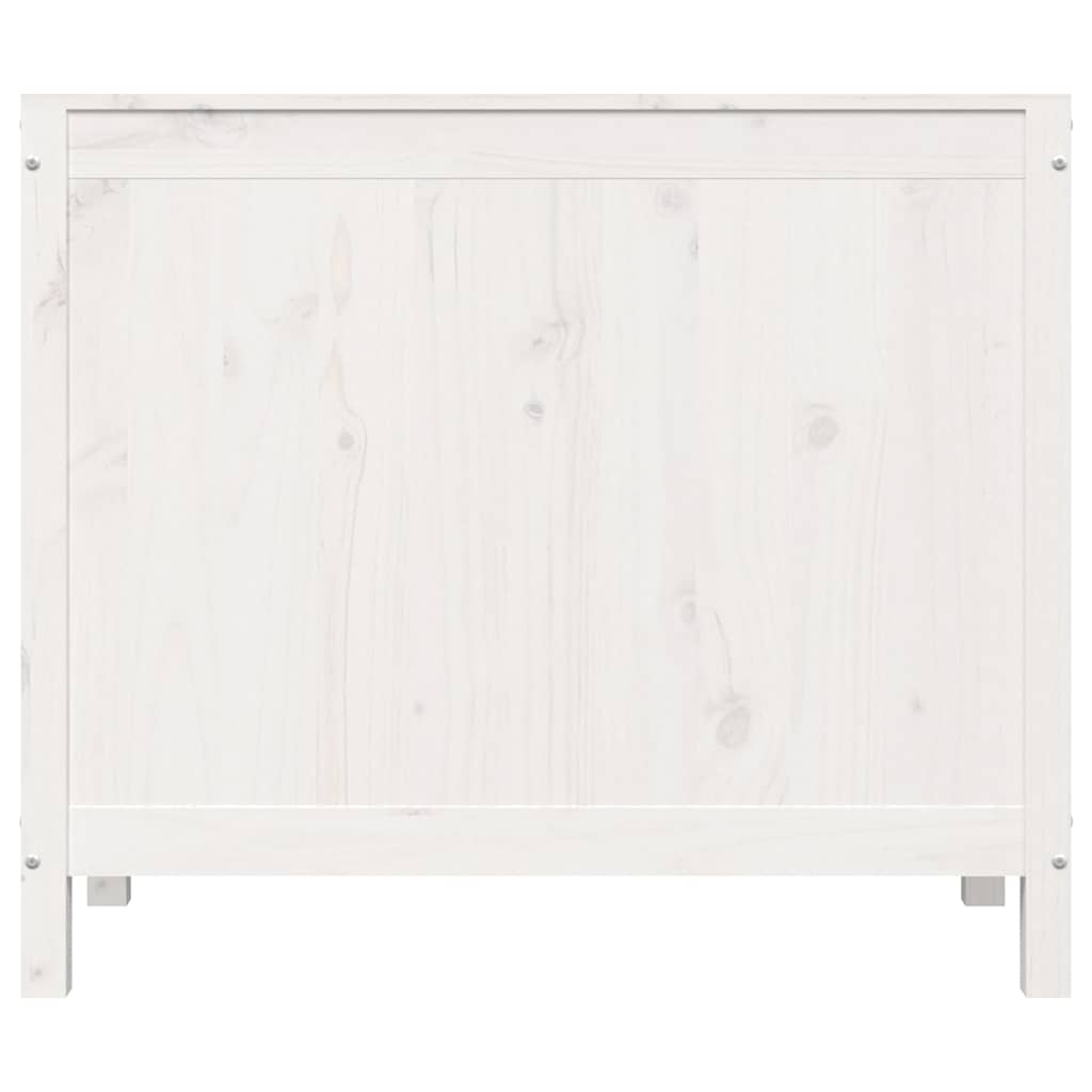 Laundry Box White 88.5x44x76 cm Solid Wood Pine