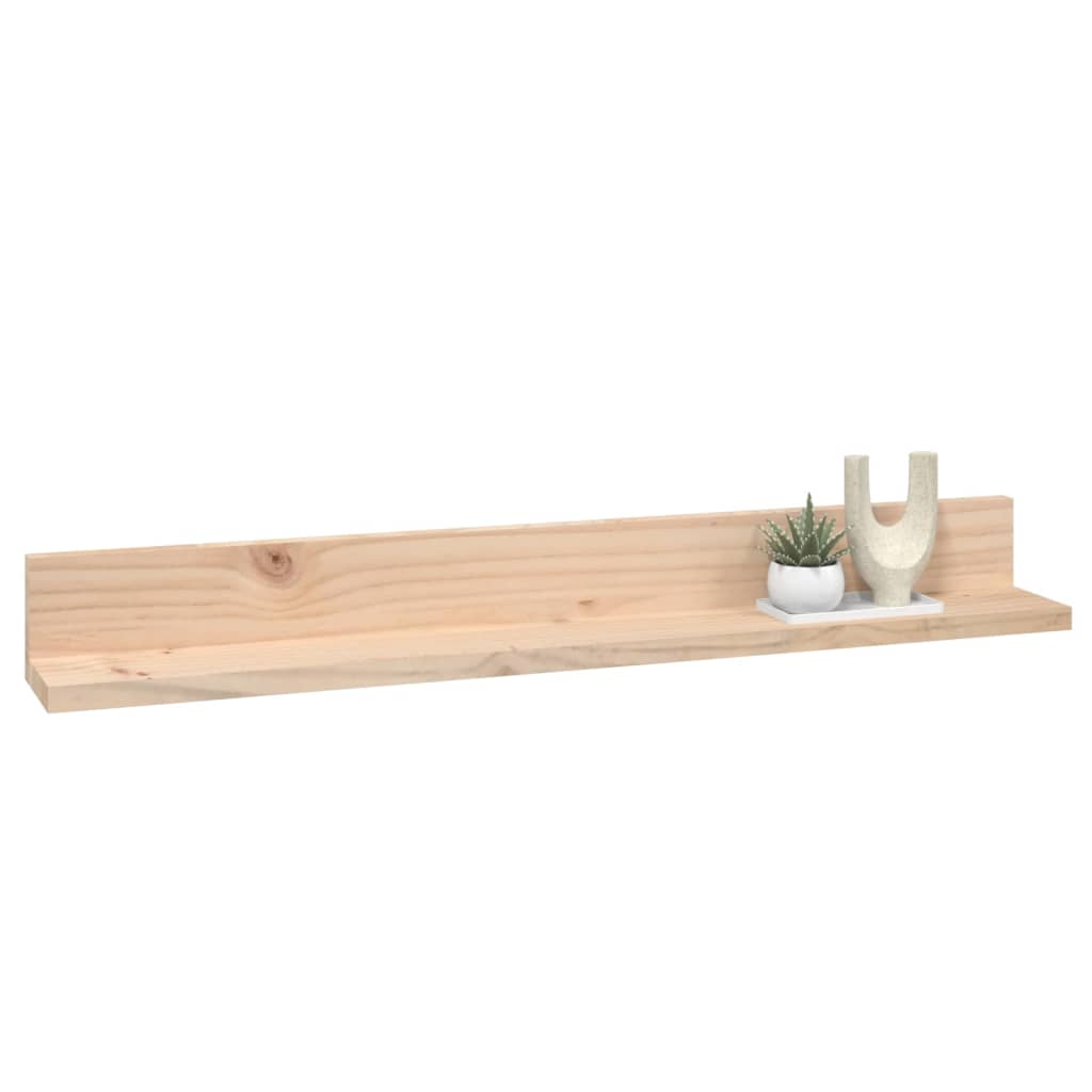 Wall Shelves 2 pcs 80x11x9 cm Solid Wood Pine