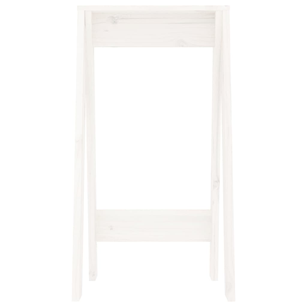 Stools 2 pcs White 40x40x75 cm Solid Wood Pine