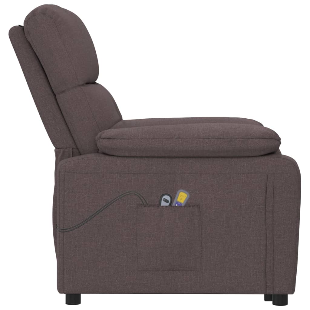 Stand up Massage Chair Dark Brown Fabric
