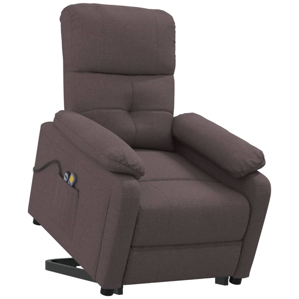 Stand up Massage Chair Dark Brown Fabric