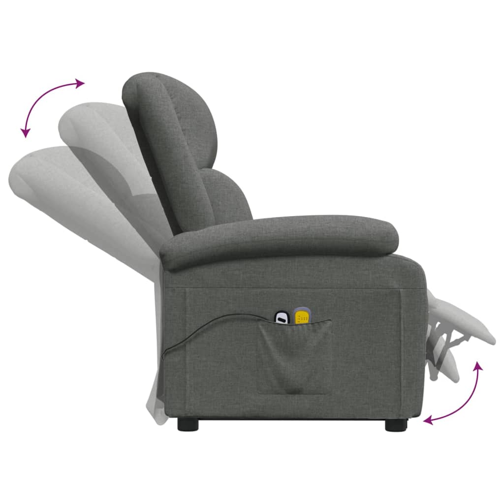Stand up Massage Chair Dark Grey Fabric