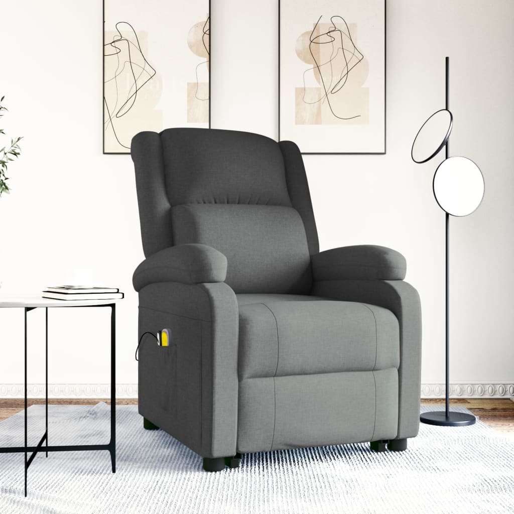 Stand up Massage Chair Dark Grey Fabric