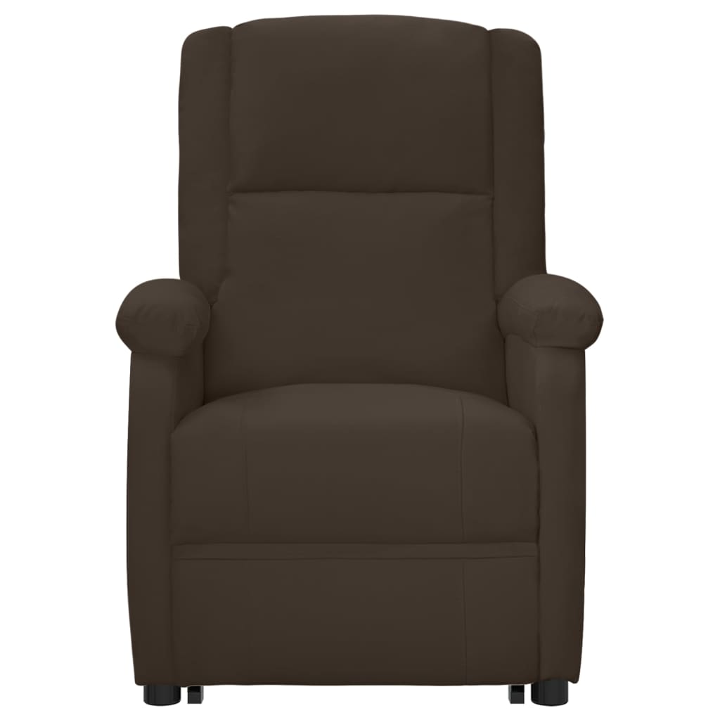 Stand up Massage Chair Brown Faux Leather