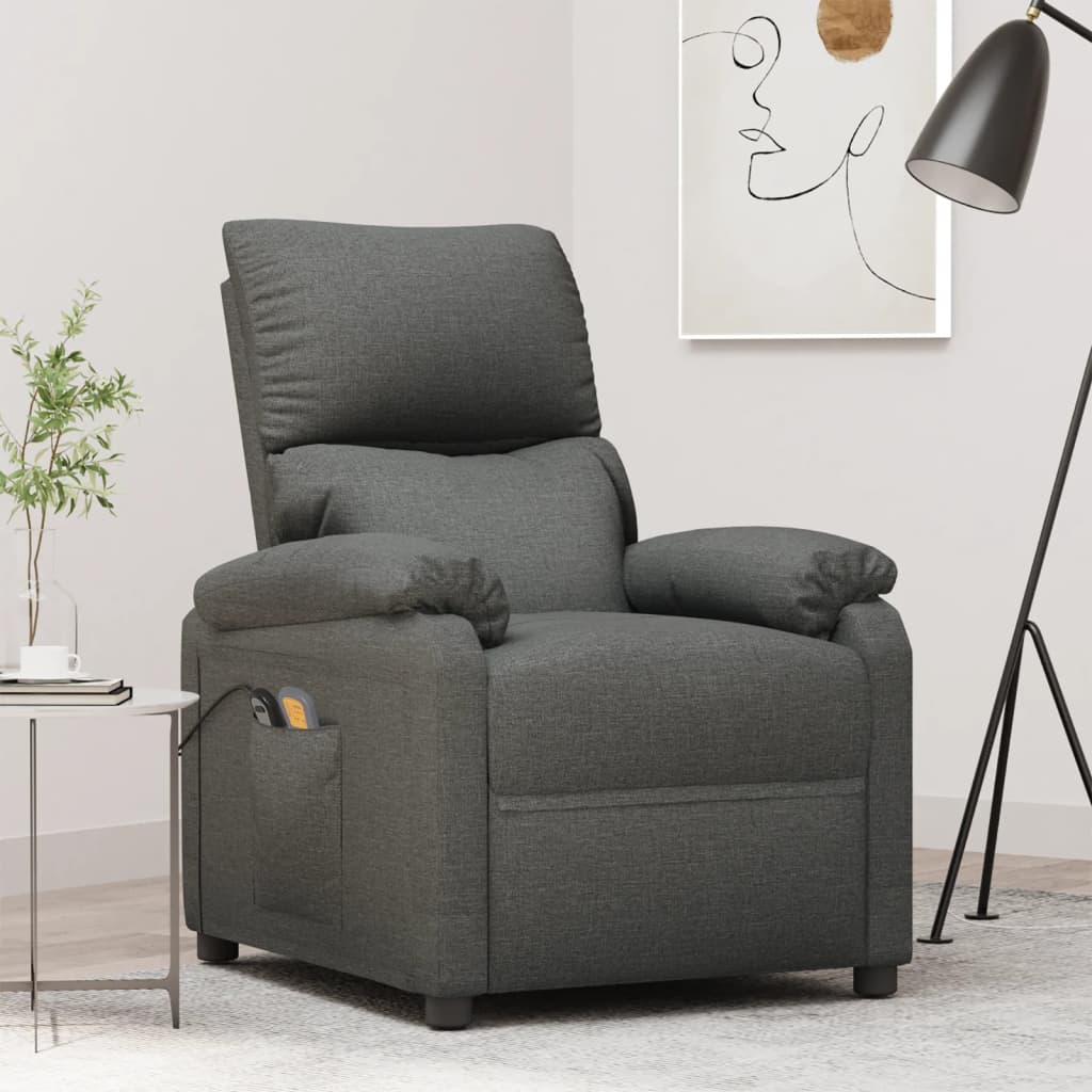 Stand up Massage Chair Dark Grey Fabric