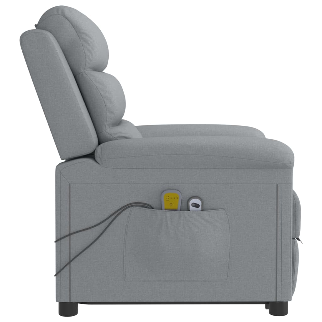 Stand up Massage Chair Light Grey Fabric