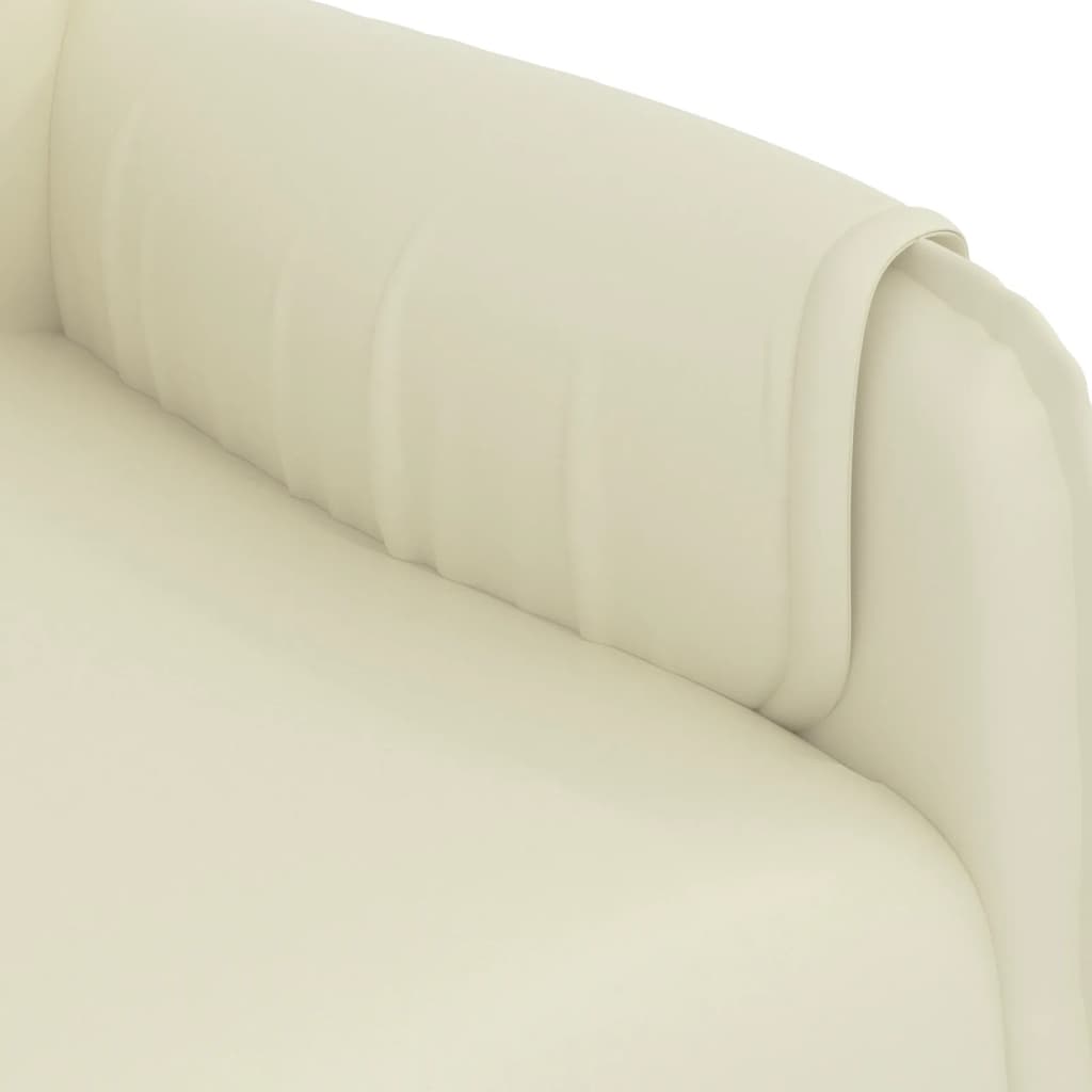 Stand up Massage Chair Cream Faux Leather