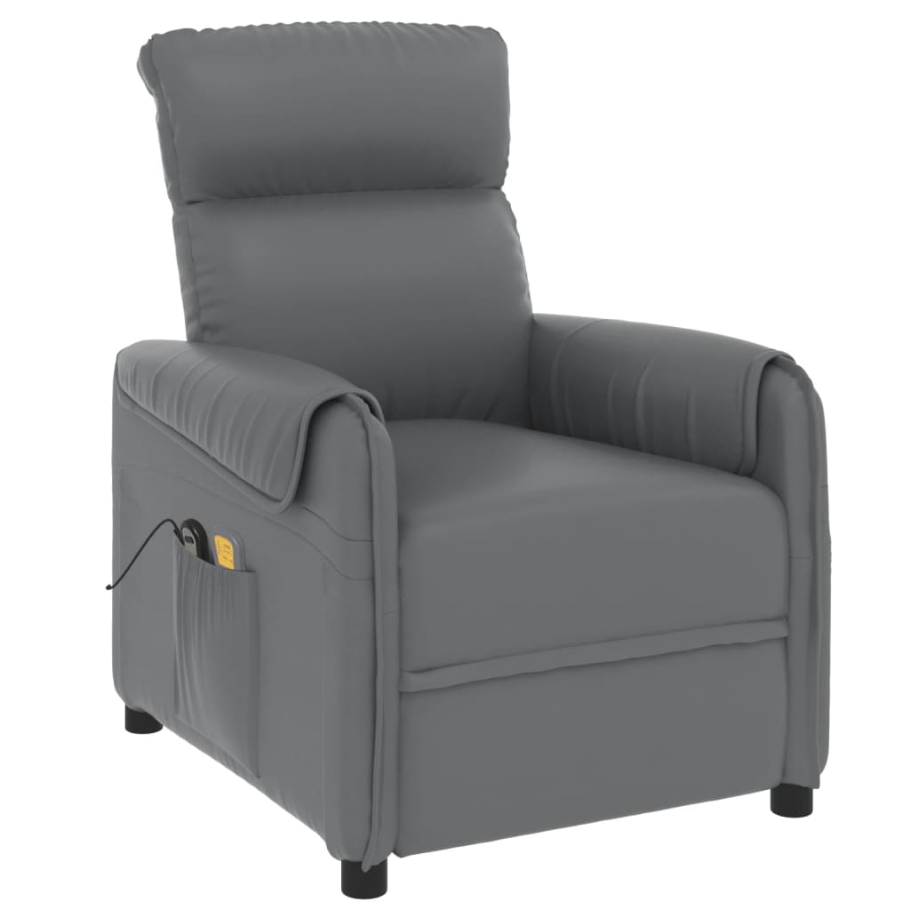 Stand up Massage Chair Grey Faux Leather