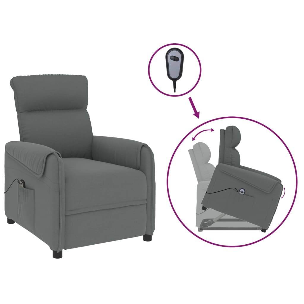 Stand up Chair Dark Grey Fabric