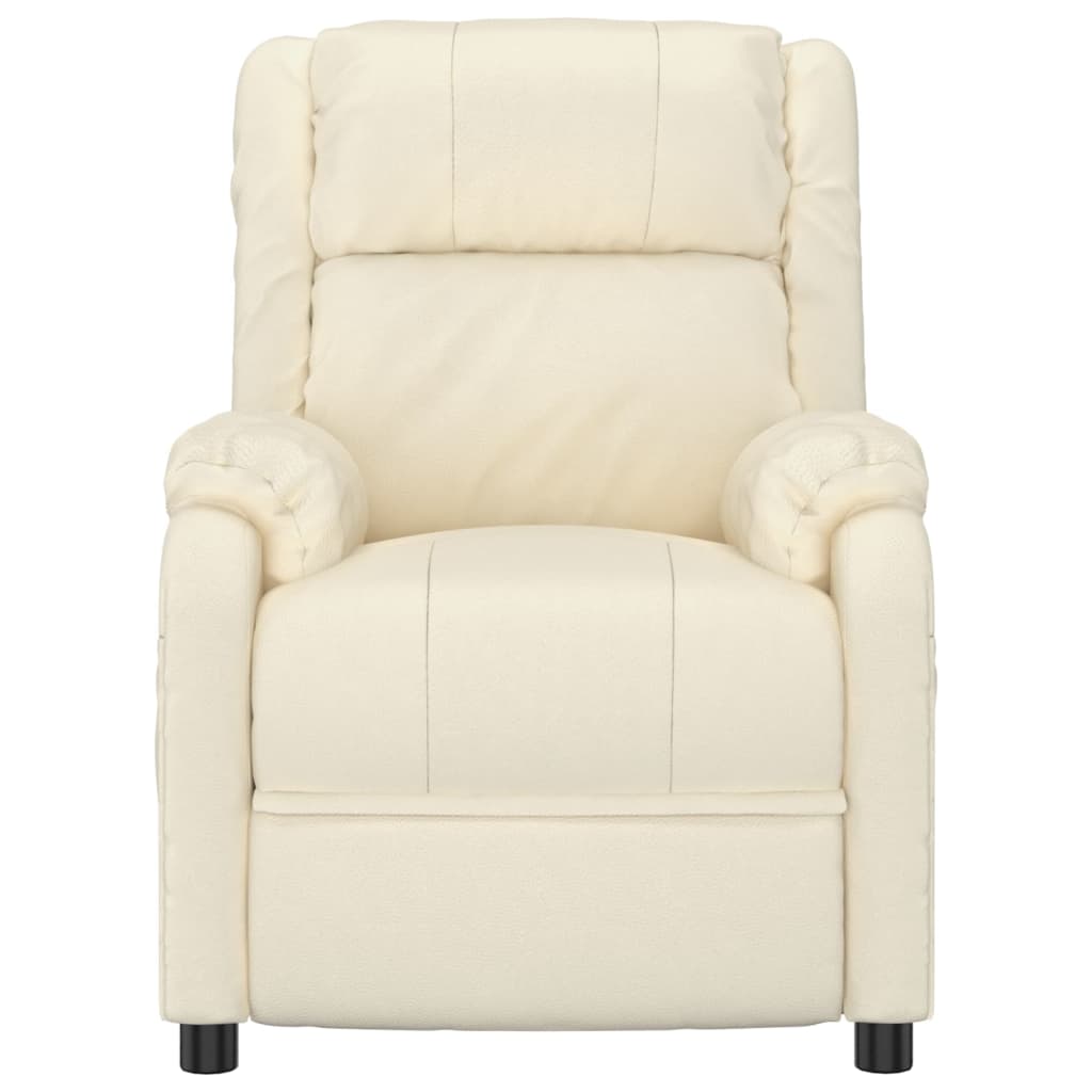 Stand up Massage Chair Cream Faux Leather