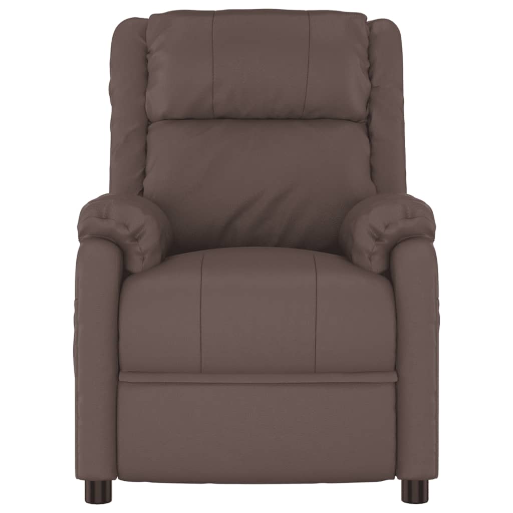 Stand up Massage Chair Brown Faux Leather