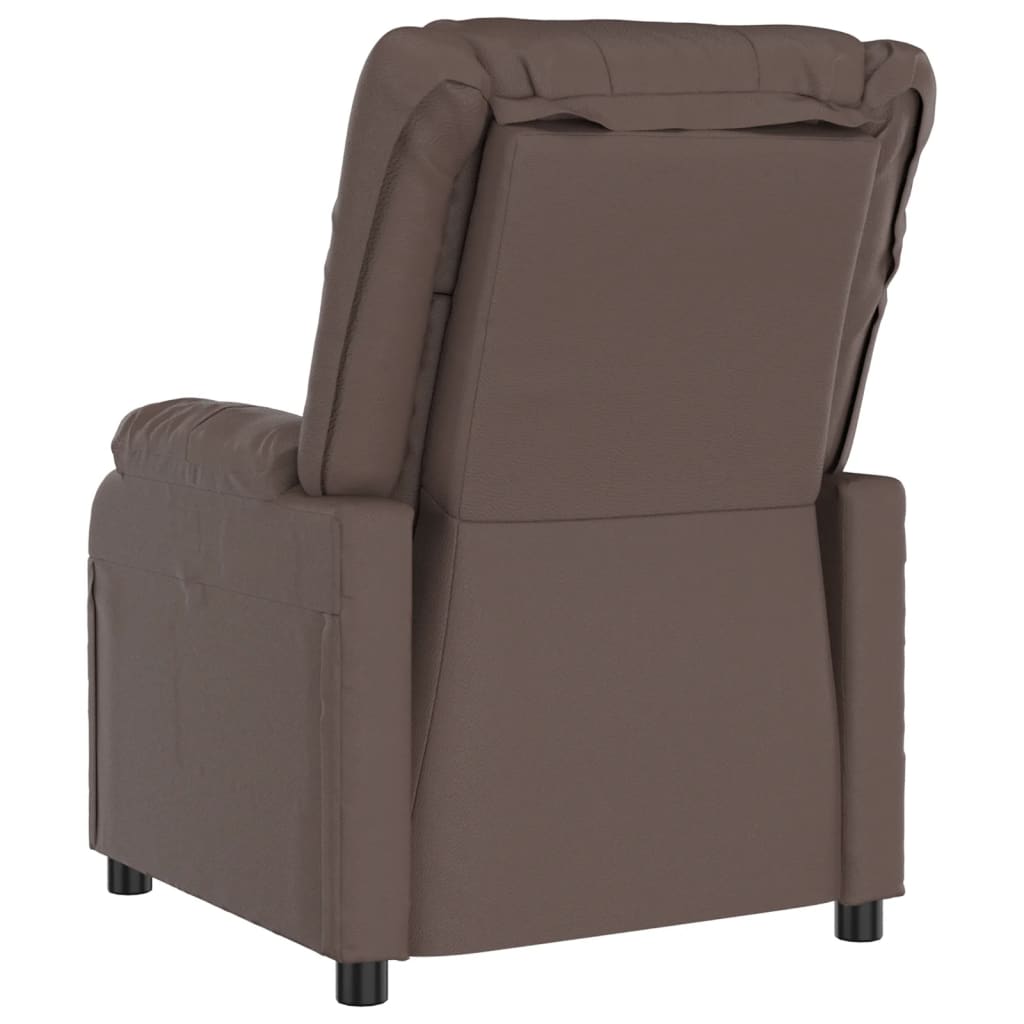 Stand up Massage Chair Brown Faux Leather