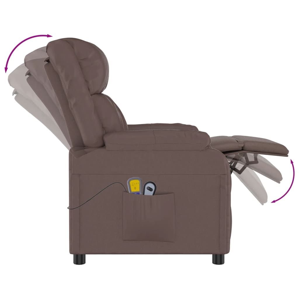 Stand up Massage Chair Brown Faux Leather