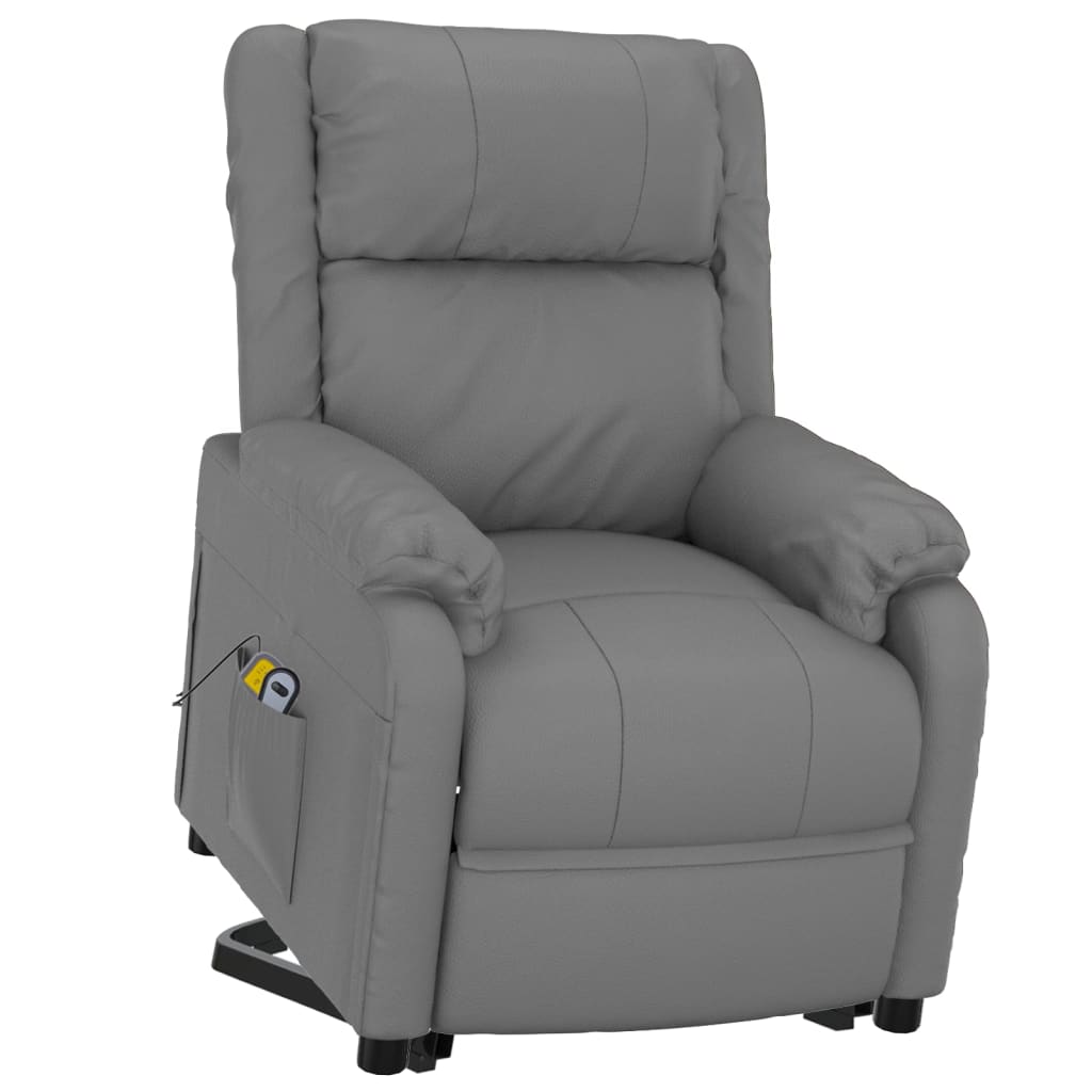 Stand up Massage Chair Grey Faux Leather