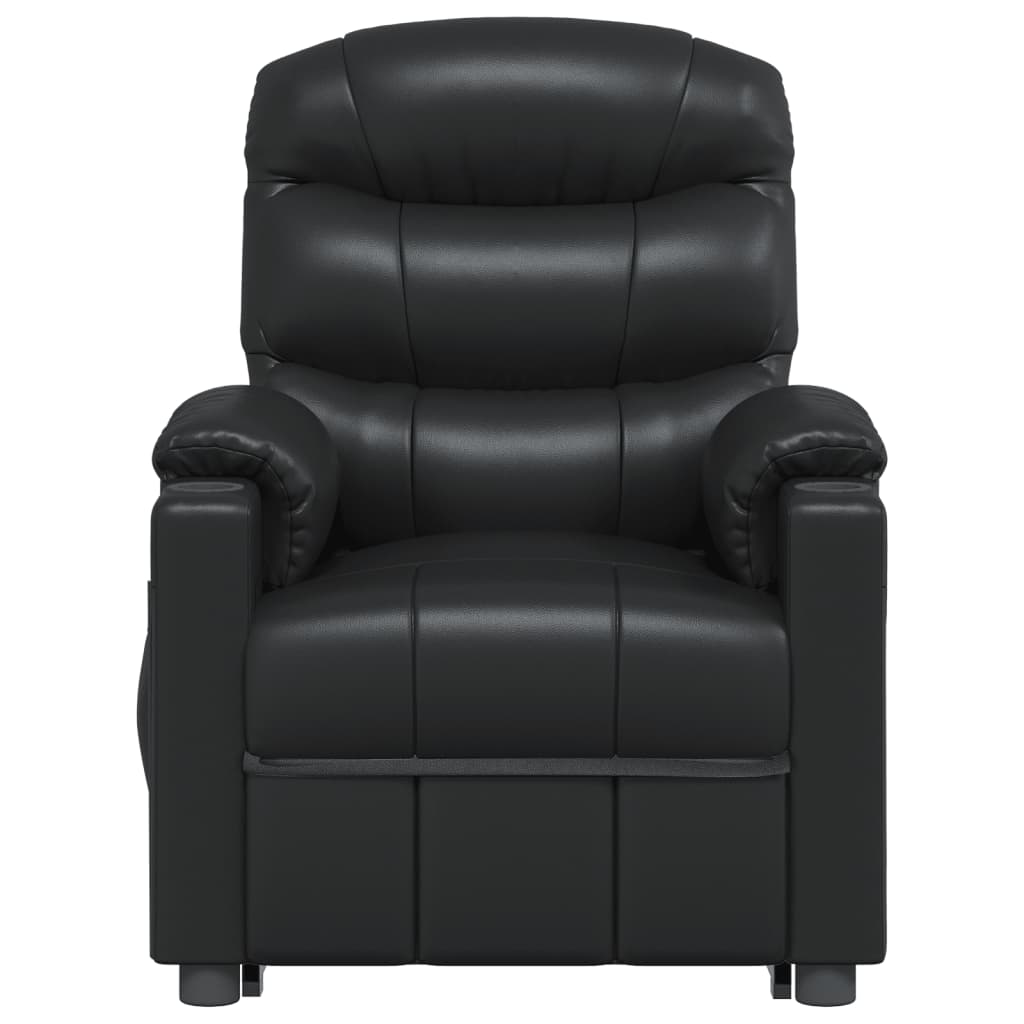 Stand up Chair Black Faux Leather