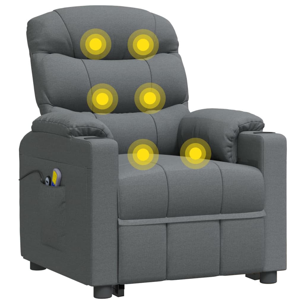 Stand up Massage Chair Dark Grey Fabric