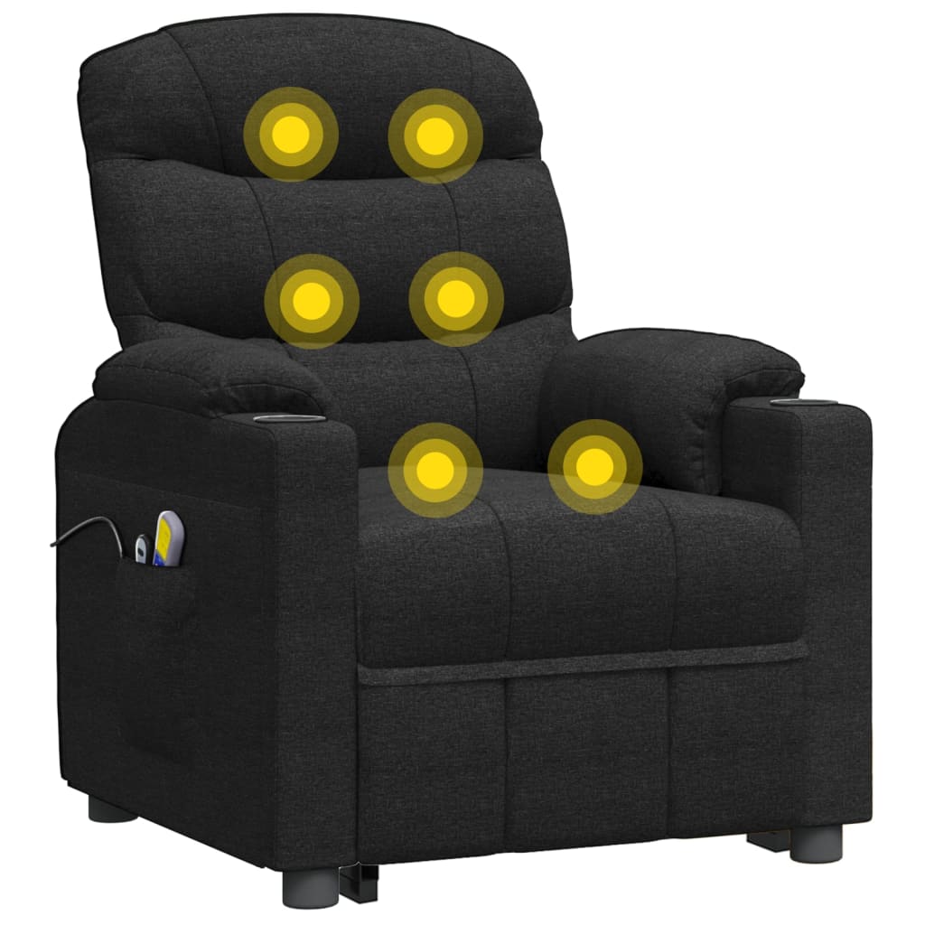 Stand up Massage Chair Black Fabric