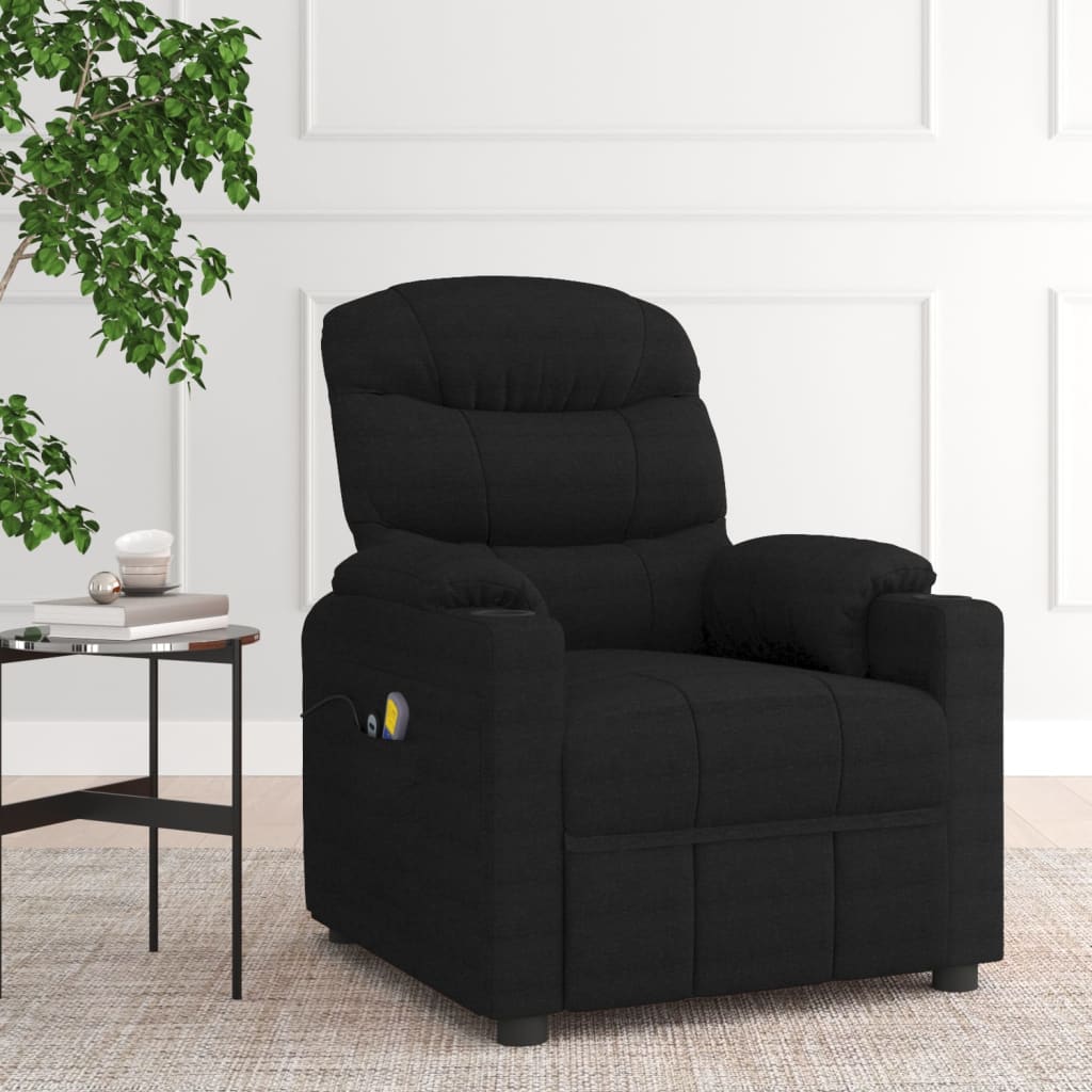 Stand up Massage Chair Black Fabric
