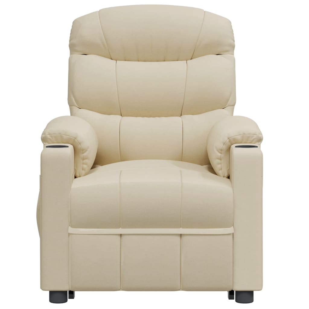 Stand up Massage Chair Cream Fabric