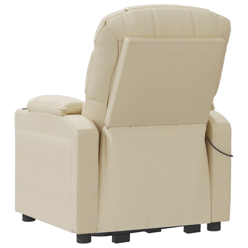 Stand up Massage Chair Cream Fabric