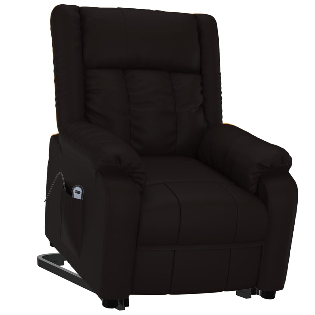 Stand up Chair Black Faux Leather
