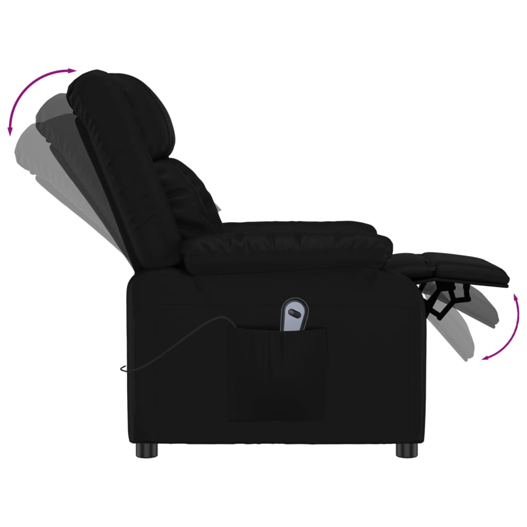 Stand up Chair Black Faux Leather